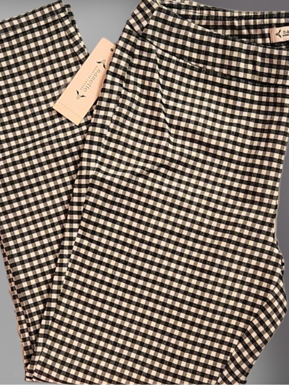 Nanette Lepore Navy Tartan Plaid Pullon Pant Size Small